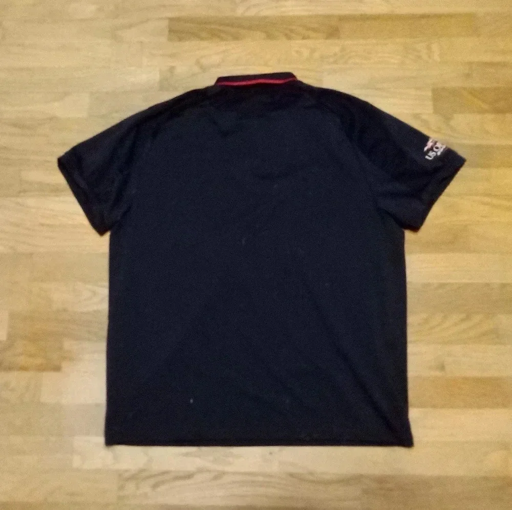 Ralph Lauren RLX Mens US OPEN 2006 Navy Blue Tennis Polo Shirt Size L Big Pony